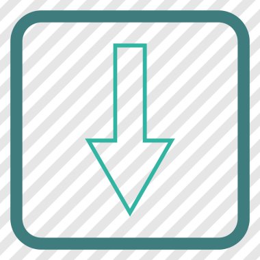 Vektör simgesi bir çerçeve içinde aşağı ok