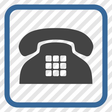 Sesi telefon vektör simgesi bir çerçeve içinde