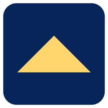 Vektör simge düz yukarı ok ucu kare