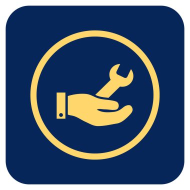 Vektör simge Onarım Servisi düz kare