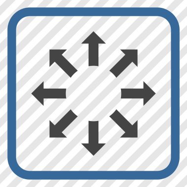 Genişletin okları vektör simgesi bir çerçeve içinde