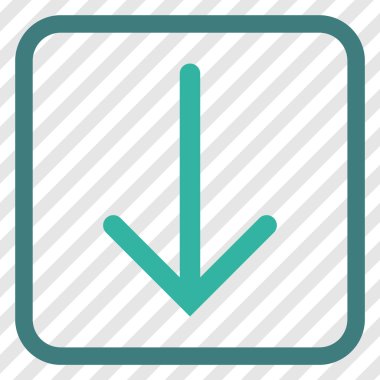 Vektör simgesi bir çerçeve içinde aşağı ok