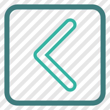 Ok ucu sol vektör simgesi bir çerçeve içinde