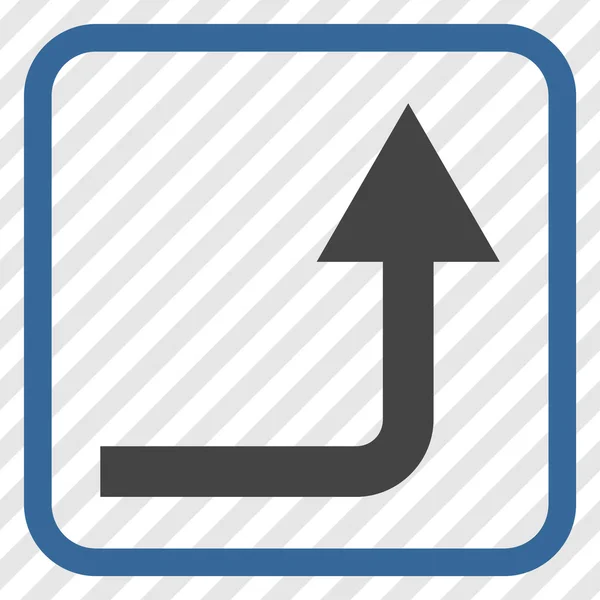 Gire hacia adelante Vector icono en un marco — Archivo Imágenes Vectoriales