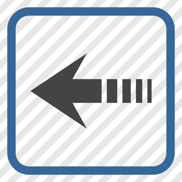 Enviar ícone do vetor esquerdo em um quadro — Vetor de Stock