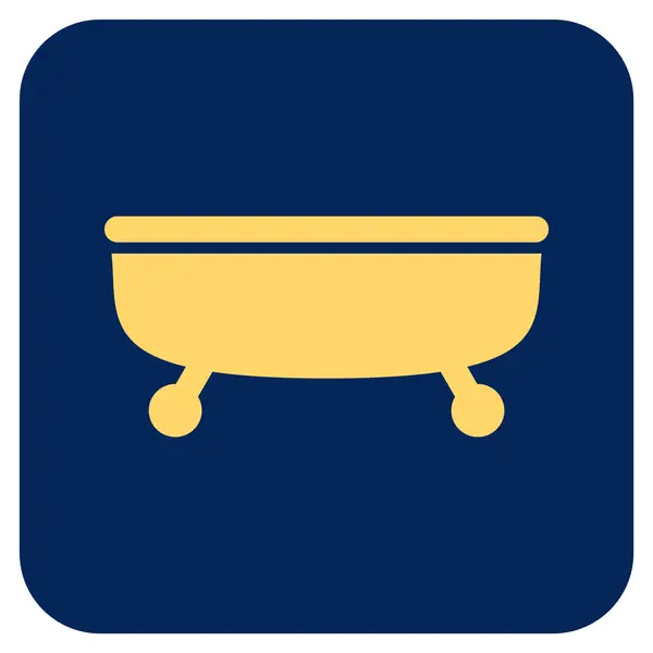 Bathtub Flat Squared Vector Icon — Stock Vector