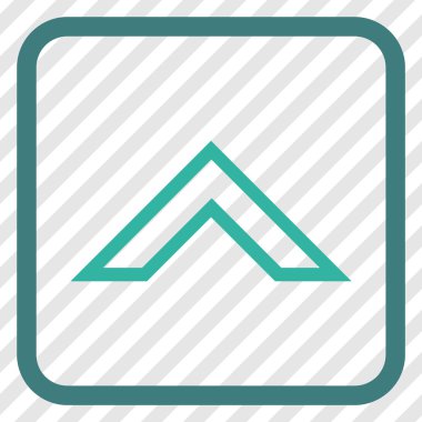 Vektör simgesi bir çerçeve içinde yukarı ok ucu