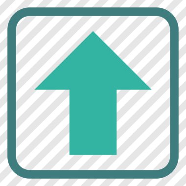 Vektör simgesi bir çerçeve içinde yukarı ok