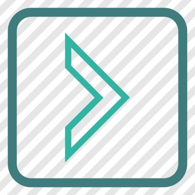 Ok ucu doğru vektör simgesi bir çerçeve içinde