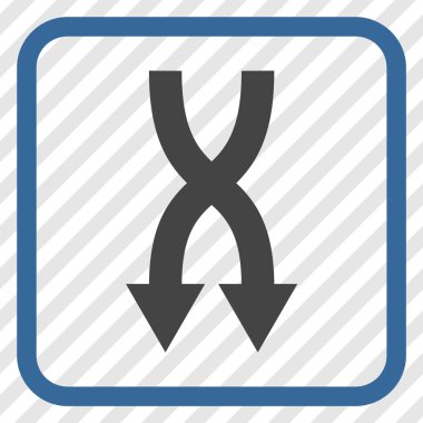 Vektör simgesi aşağı okları bir çerçevede shuffle