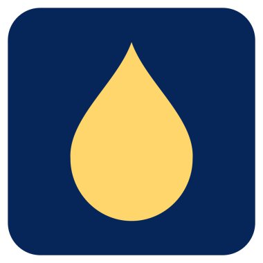 Düz kare vektör simge damla