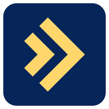 ÜST KRKT değil düz vektör simgesi kare