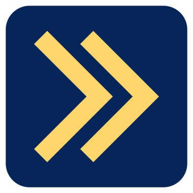 ÜST KRKT değil düz vektör simgesi kare