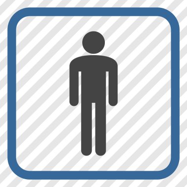 Adam vektör simgesi bir çerçeve içinde