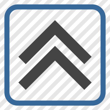 Vektör simgesi bir çerçeve içinde yukarı kayması