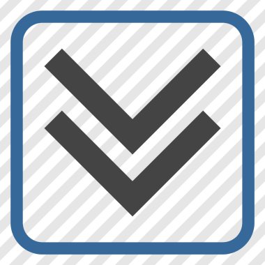 Vektör simgesi bir çerçeve içinde aşağı kaydır