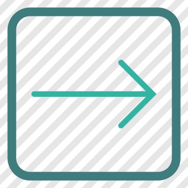 Ok sağ vektör simgesi bir çerçeve içinde