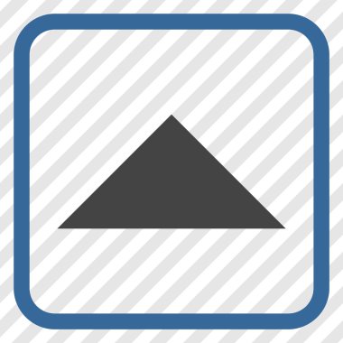 Vektör simgesi bir çerçeve içinde yukarı ok ucu