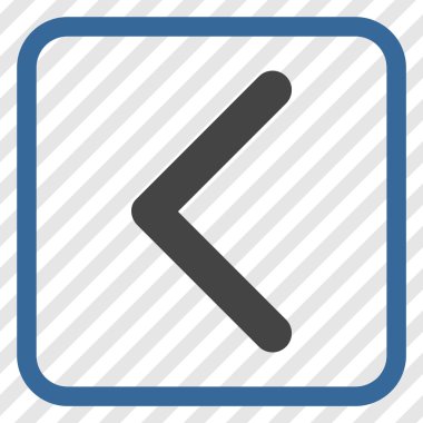 Yön sol vektör simgesi bir çerçeve içinde