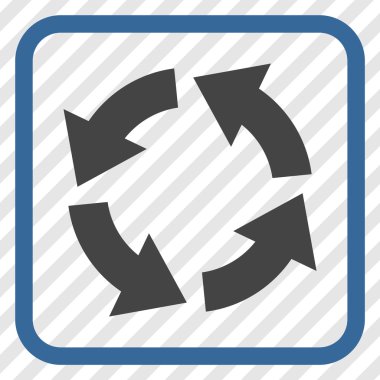 Dolaşım vektör simgesi bir çerçeve içinde