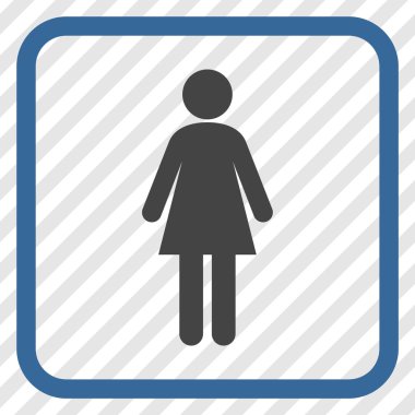 Kadın vektör simgesi bir çerçeve içinde