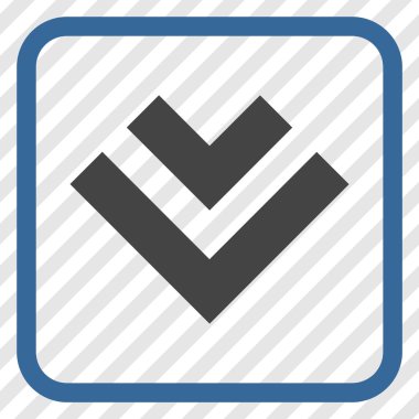 Vektör simgesi bir çerçeve içinde aşağı kaydır