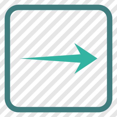 Ok sağ vektör simgesi bir çerçeve içinde