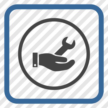 Onarım hizmeti vektör simgesi bir çerçeve içinde