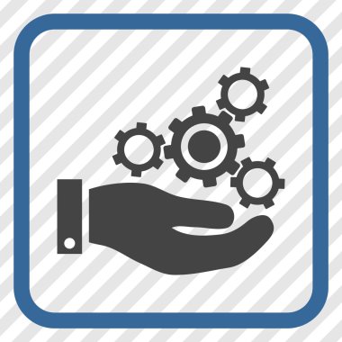 Mekanik Servisi vektör simgesi bir çerçeve içinde