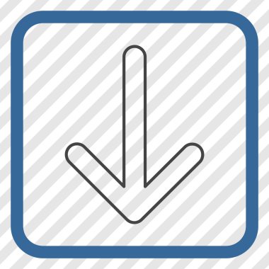 Vektör simgesi bir çerçeve içinde aşağı ok