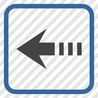 Sol vektör simgesi bir çerçevede göndermek