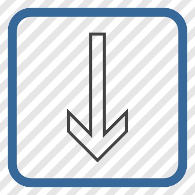 Vektör simgesi bir çerçeve içinde aşağı ok