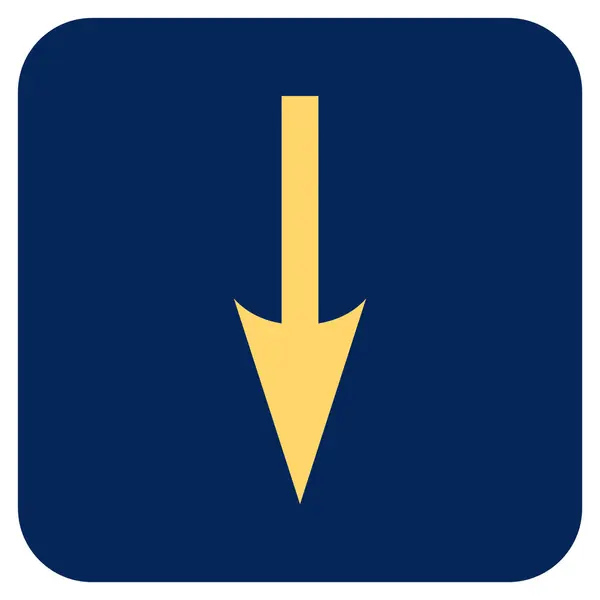 Sharp Arrow ned Flat Squared vektor Icon – stockvektor