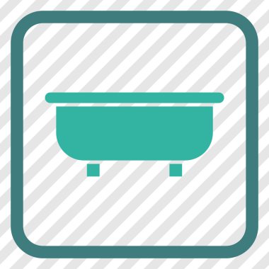 Küvet vektör simgesi bir çerçeve içinde