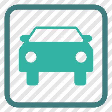 Araba vektör simgesi bir çerçeve içinde