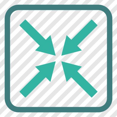 Merkezi oklar bir çerçeve içinde simge vektör