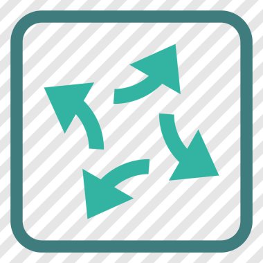 Santrifüj oklar bir çerçeve içinde simge vektör