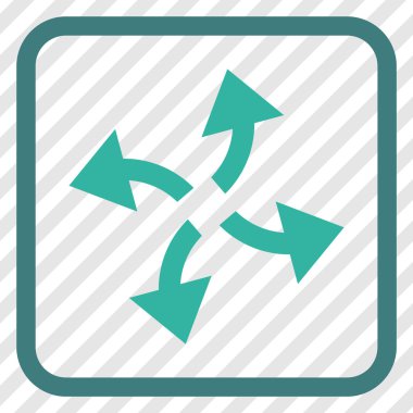 Santrifüj oklar bir çerçeve içinde simge vektör