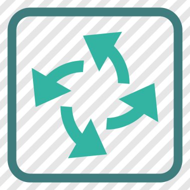 Santrifüj oklar bir çerçeve içinde simge vektör