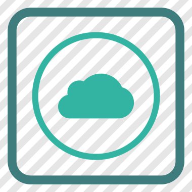 Bulut vektör simgesi bir çerçeve içinde