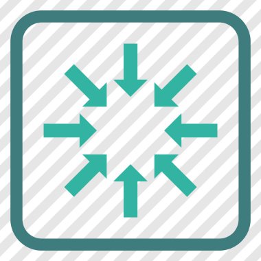 Daraltma okları vektör simgesi bir çerçeve içinde