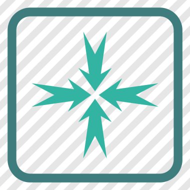 Sıkıştırma ok bir çerçeve içinde simge vektör