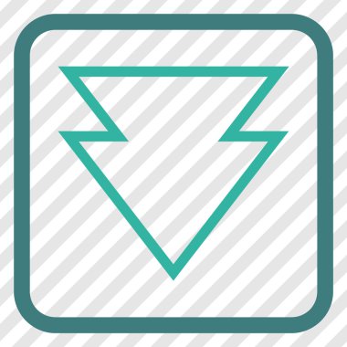 Vektör simgesi bir çerçeve içinde aşağı yön