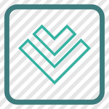 Vektör simgesi bir çerçeve içinde aşağı yön