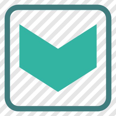 Vektör simgesi bir çerçeve içinde aşağı yön