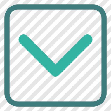 Vektör simgesi bir çerçeve içinde aşağı yön