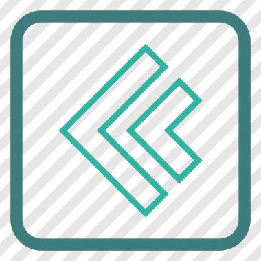 Yön sol vektör simgesi bir çerçeve içinde