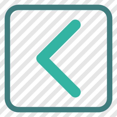 Yön sol vektör simgesi bir çerçeve içinde