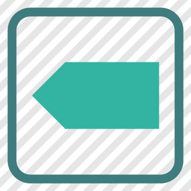 Yön sol vektör simgesi bir çerçeve içinde