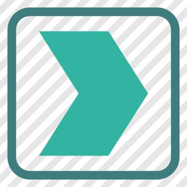 Yöne doğru vektör simgesi bir çerçeve içinde